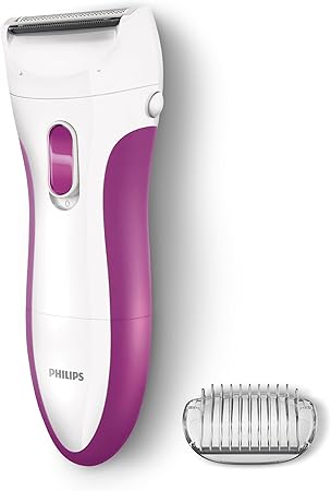 Philips Rasierer Ladyshave Wet & Dry HP6341/00 – Elektrischer, kabelloser Damenrasierer für Achseln, Beine und Bikinizone zur Anwendung auf nasser oder trockener Haut